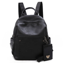 Load image into Gallery viewer, Women Leather Backpack Teenage Girls School Bag