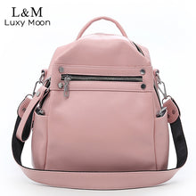 Load image into Gallery viewer, Soft Leather Backpack Women Multi-function Shoulder Bag
