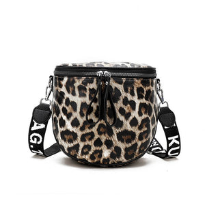 Leopard Print Saddle Woman Bag