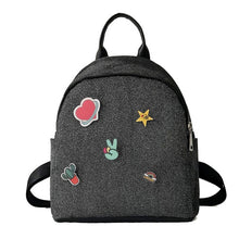 Load image into Gallery viewer, Fashion Glitter Backpack Schoolbag For Teenage Girls Black soft Female Backpacks