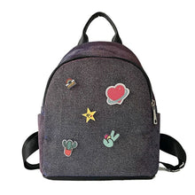Load image into Gallery viewer, Fashion Glitter Backpack Schoolbag For Teenage Girls Black soft Female Backpacks