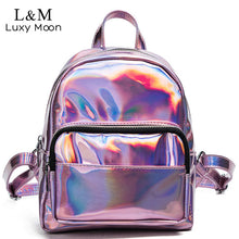 Load image into Gallery viewer, Hologram Laser Backpack Holographic Sliver Backpacks