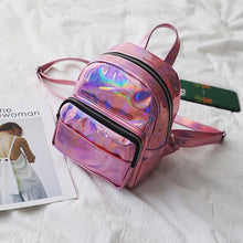 Load image into Gallery viewer, Hologram Laser Backpack Holographic Sliver Backpacks