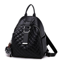 Load image into Gallery viewer, Leather Anti theft Backpack Women Bagpack Diamond Lattice Backpacks