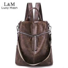 Load image into Gallery viewer, Women Backpack Female High Quality Leather School Bags
