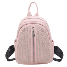 Load image into Gallery viewer, Backpack Women Small Shoulder Bag Retro Rivet Travel Leather Backpacks