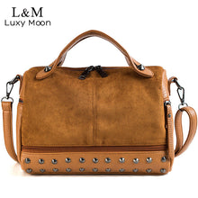 Load image into Gallery viewer, 2019 Boston Handbag Women Luxury Brand Designed Matte Leather Rivet Shoulder Bags
