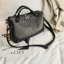 Load image into Gallery viewer, 2019 Boston Handbag Women Luxury Brand Designed Matte Leather Rivet Shoulder Bags